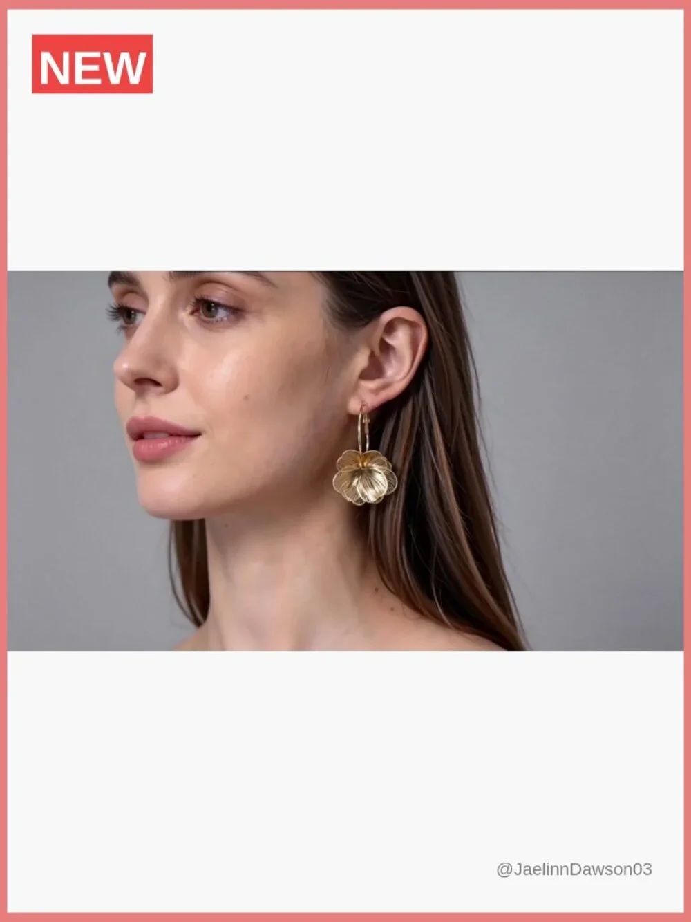Drop Dangle Flower Earrings Statement Trendy Hoop Earring Floral Jewelry